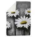 Begin Home Decor 60 x 80 in. Daisies At Sun-Sherpa Fleece Blanket 5545-6080-FL109-1